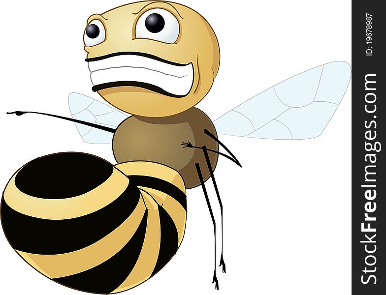 Vector image of the laughing bee