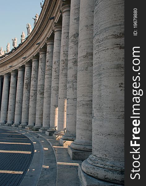 Row of pillars in Rome. Row of pillars in Rome.