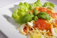 Pasta With Tomato Sauce Royalty Free Stock Image Pasta With Tomato Sauce Royalty Free Stock Image