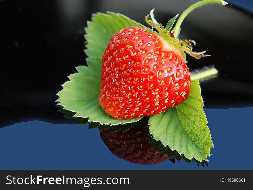 Fresh, juicy, sweet ripe strawberry on white background. Fresh, juicy, sweet ripe strawberry on white background