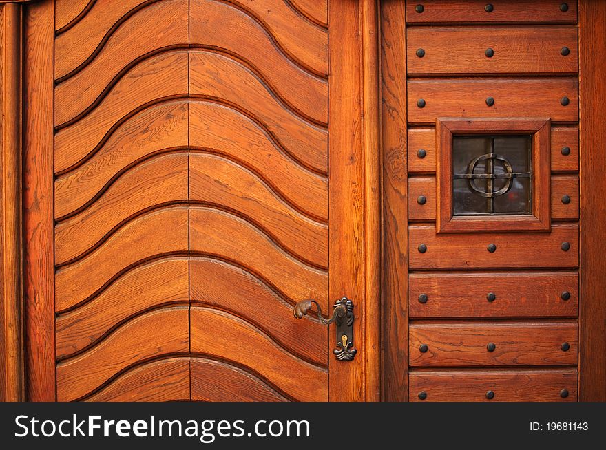 Detail of an old wooden door. Detail of an old wooden door