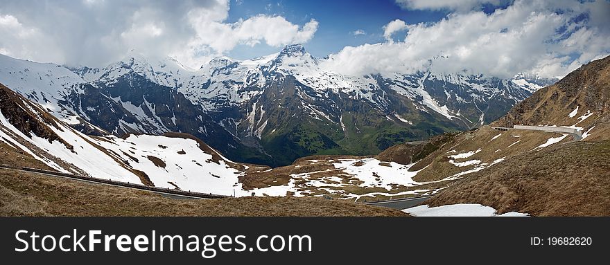 View at alpine mountain peaks in Austria. View at alpine mountain peaks in Austria