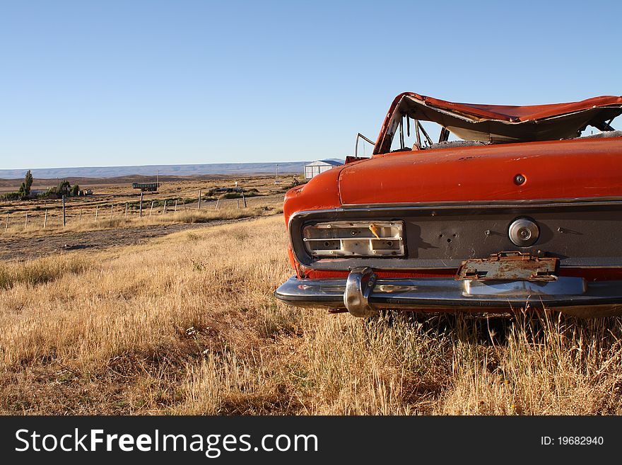 Rusting Car in Patagonia