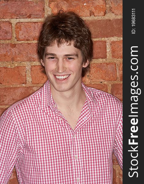 Portrait of young man smiling at camera