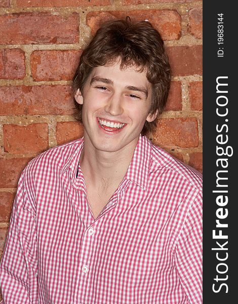 Portrait of young man smiling at camera