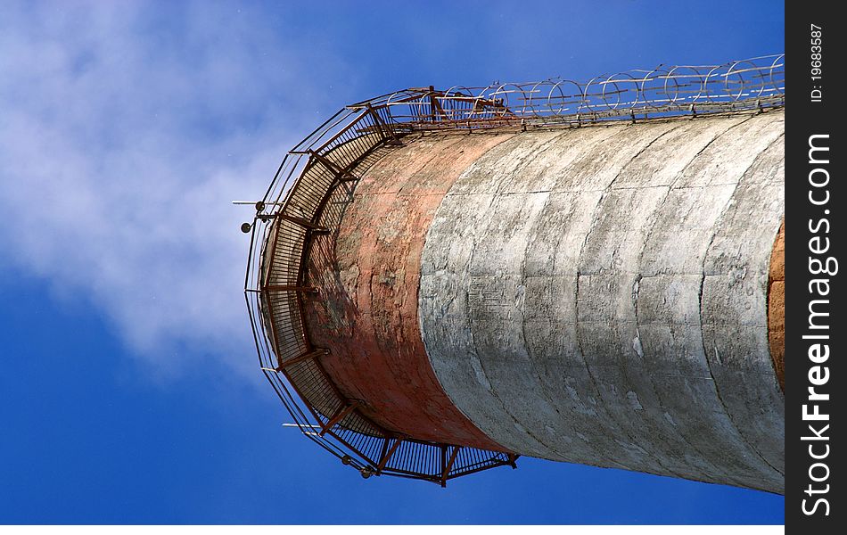 The highest monolithic cement pipe at a cement plant. Western Russia. The highest monolithic cement pipe at a cement plant. Western Russia