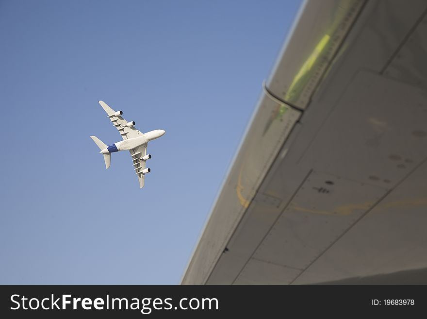 Aircraft taking off from the airport runway. Aircraft taking off from the airport runway