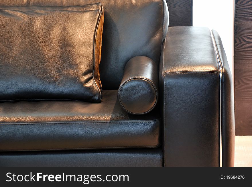 Leather Sofa Handle And Pillow