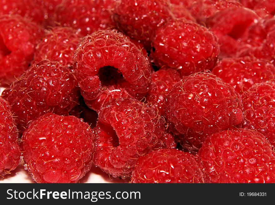 Here you can see fresh raspberries.