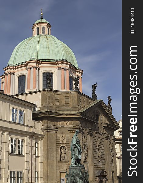 Dome of St. Francis of Assisi in Prague, Czech Republic.