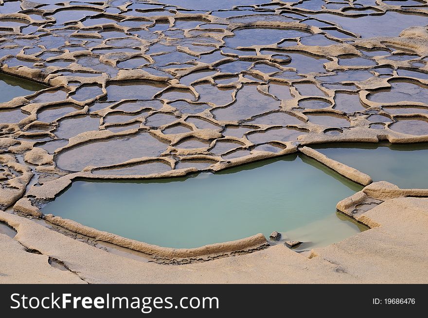 Salt evaporation ponds