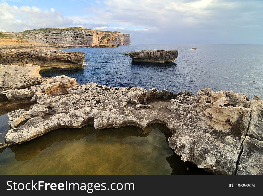 Gozo island coast line, Malta