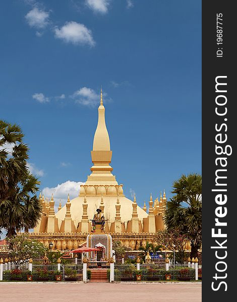 That Luang in Vientiane, golden temple and landmark of Laos