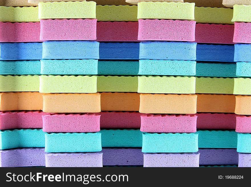The colorful Foam for background.
