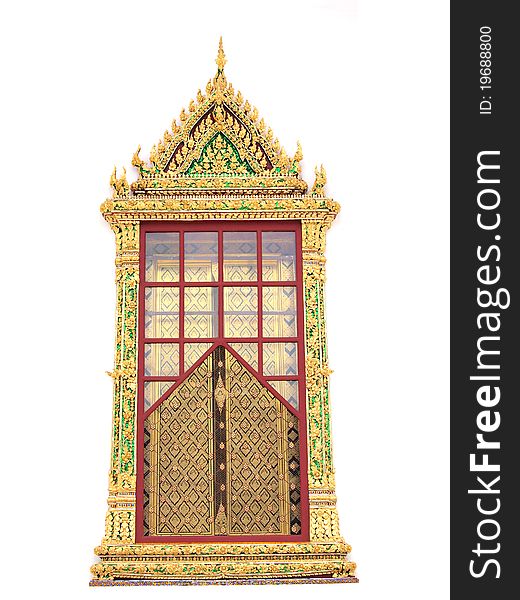 Thai window style from temple in Thailand