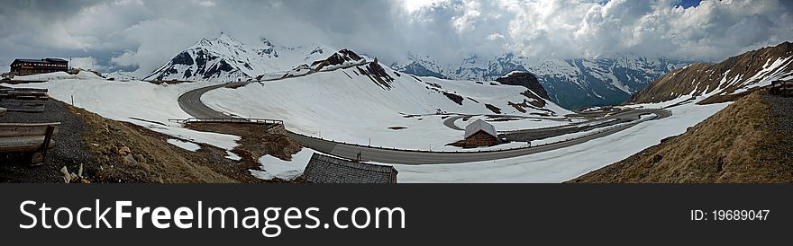Panoramic view on Austrian alps. Panoramic view on Austrian alps