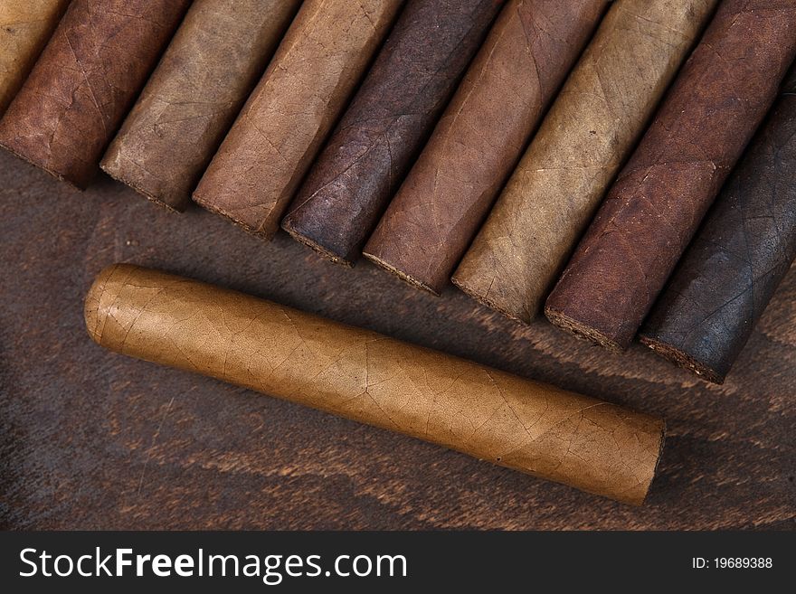 Cigars on a dark background