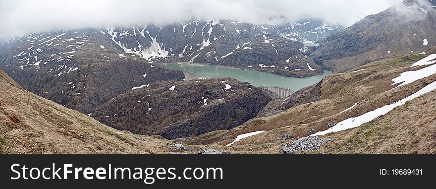 Mountain lake in austrian alps