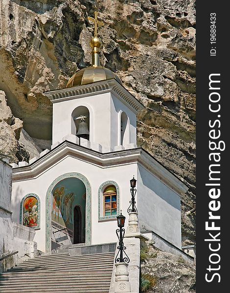 Uspenskiy monastery in Crimea near Bakhchisarai in rock