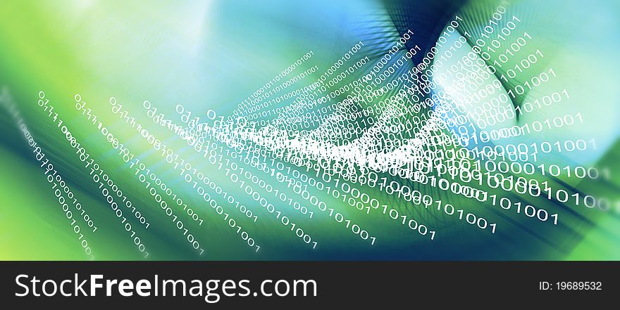 Abstract background composite with binary pattern
