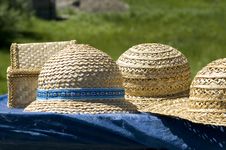 Straw Hats Royalty Free Stock Image Straw Hats Royalty Free Stock Image