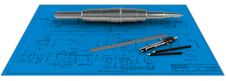 Metal Shaft, Compasses, Rulers And Pencils At An E Stock Photos