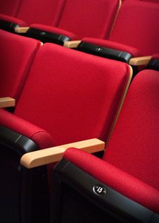 Empty Red Bench Thirteen Of The Theater Royalty Free Stock Image Empty Red Bench Thirteen Of The Theater Royalty Free Stock Image