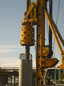 Building A Bridge Over The New Highway A! Royalty Free Stock Photo Building A Bridge Over The New Highway A! Royalty Free Stock Photo