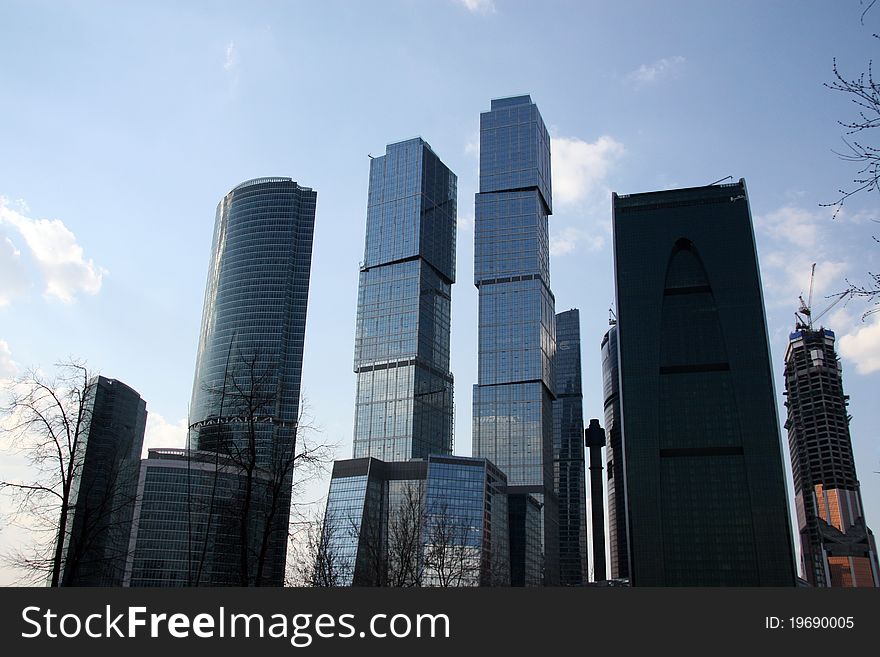 Modern office buildings in Moscow. Modern office buildings in Moscow