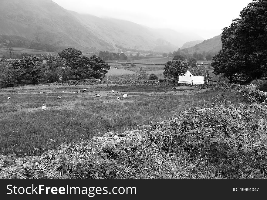 An Isolated Farm House in the Valley. An Isolated Farm House in the Valley
