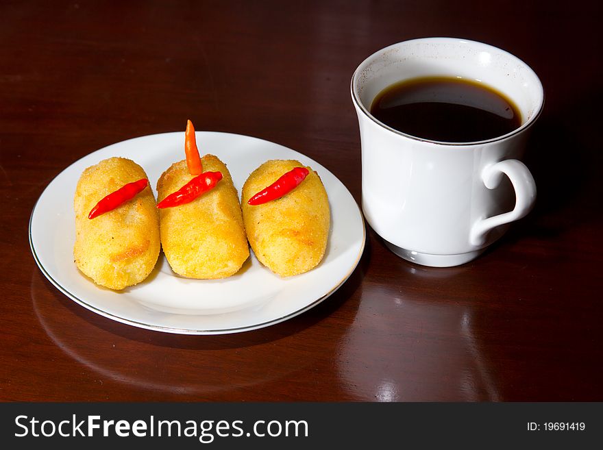 Croquettes is Indonesian traditional cake. Croquettes is Indonesian traditional cake.
