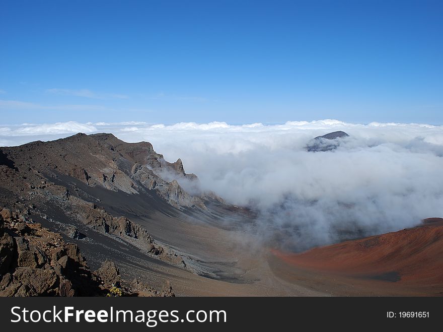 Volcano Crater on Maui Island, Hawaii