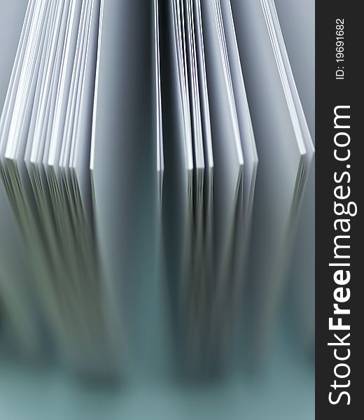 Vertical image of Sketchbook with open pages. Vertical image of Sketchbook with open pages