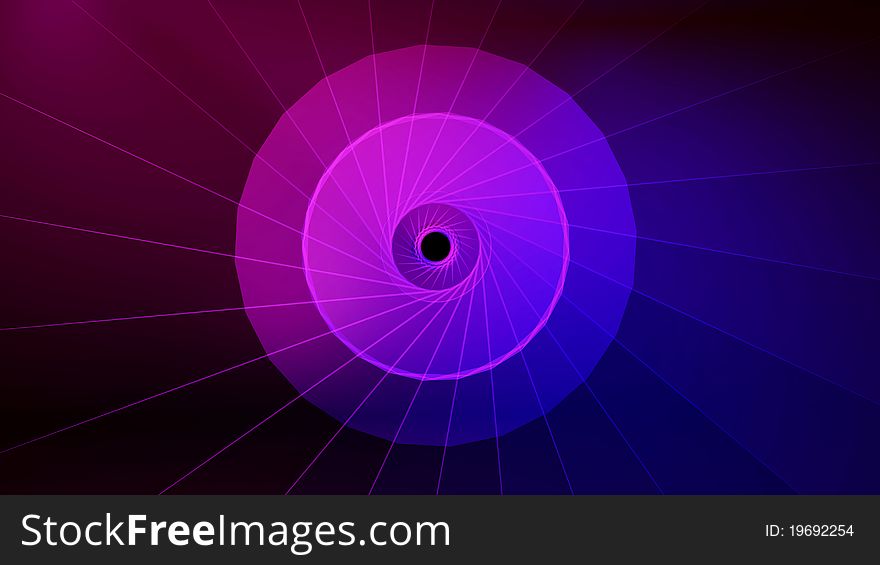 Abstract colored whirl of parallel lines. Abstract colored whirl of parallel lines.