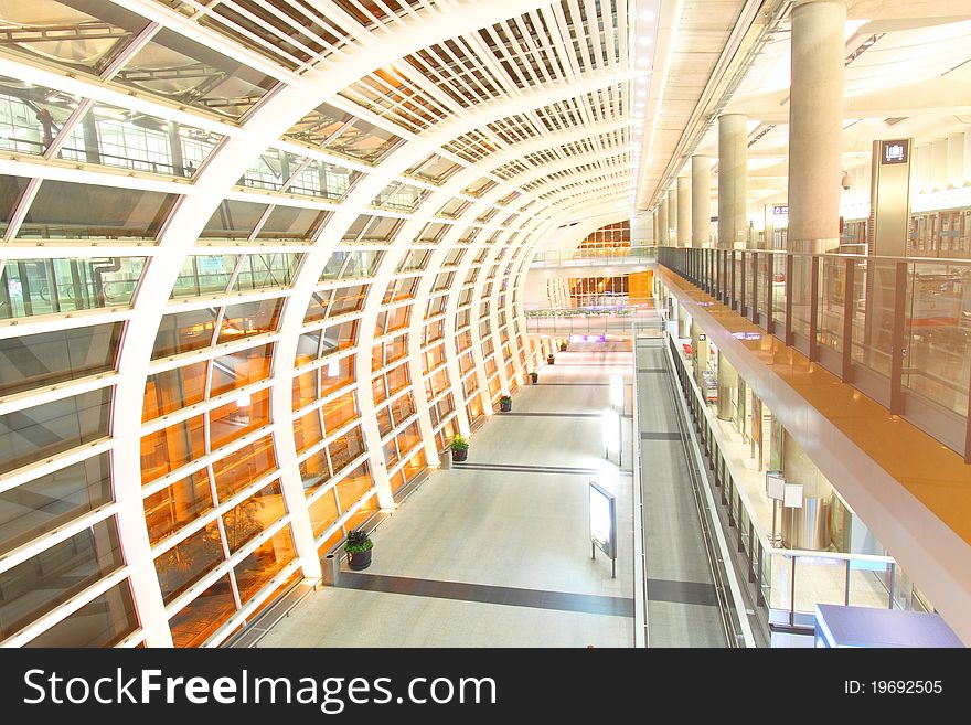 Modern corridor inside a modern building.