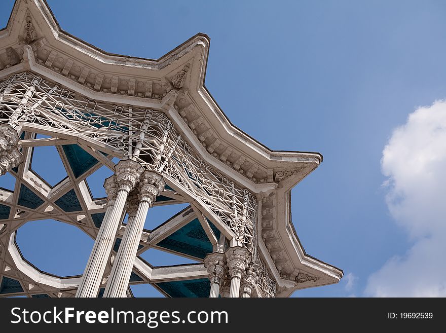 Arabic pavilion in sunny day