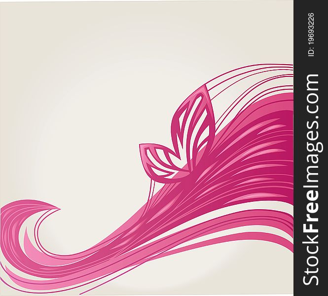 Abstract vector background with image of butterfly