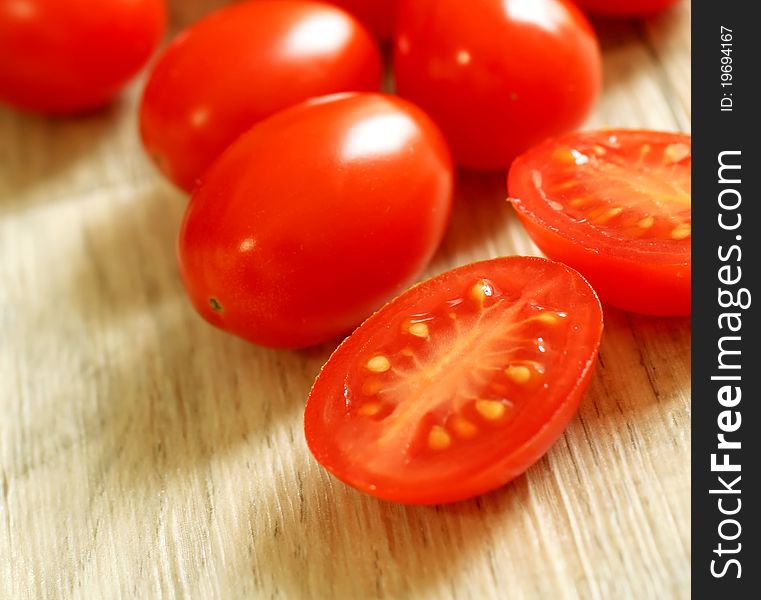 Tomatoes On Wooden