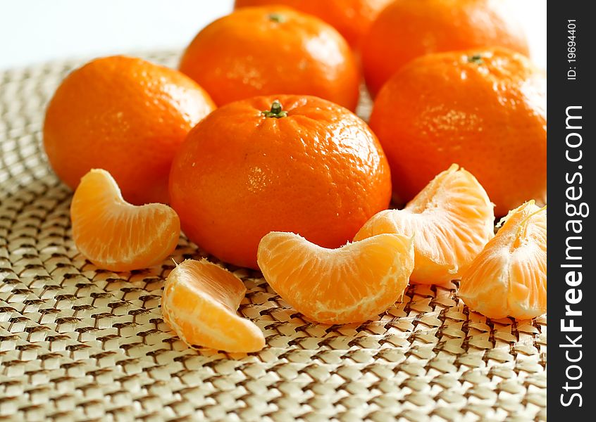 Fresh tangerines - composition of fruits. Fresh tangerines - composition of fruits