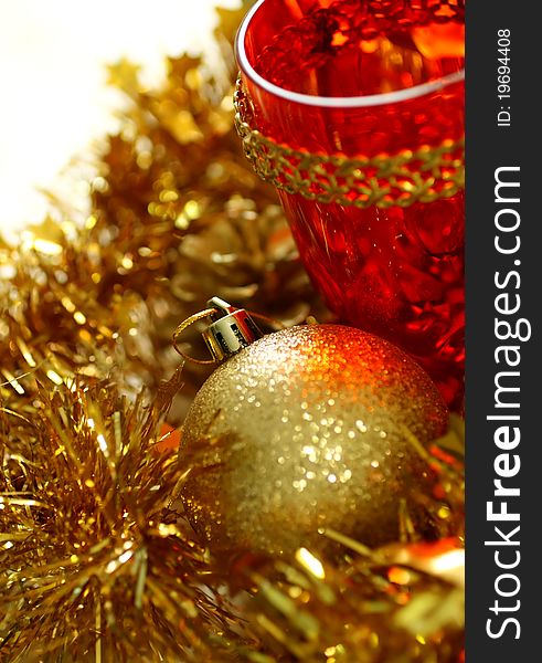 Beautiful christmas composition - holiday background