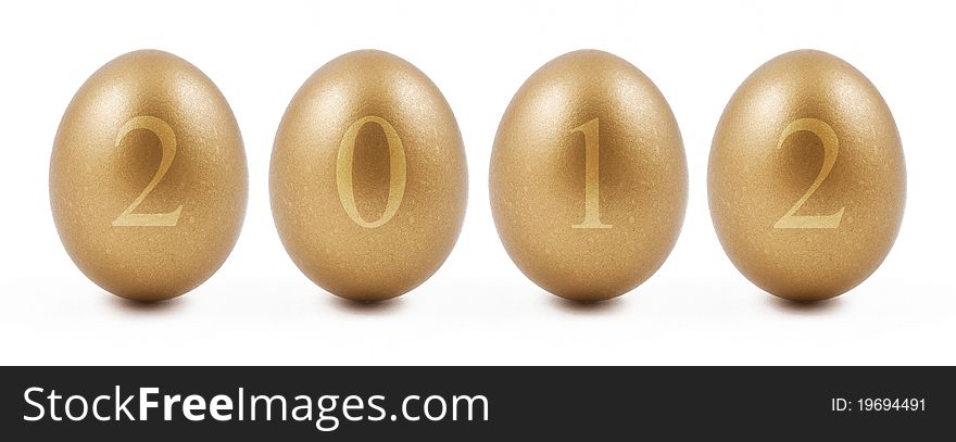 New Year 2012 Abstract with Golden Eggs