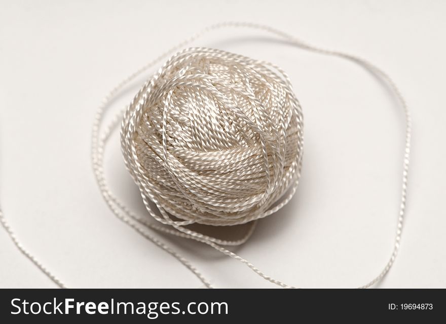 Simple Cord Skein On White Background