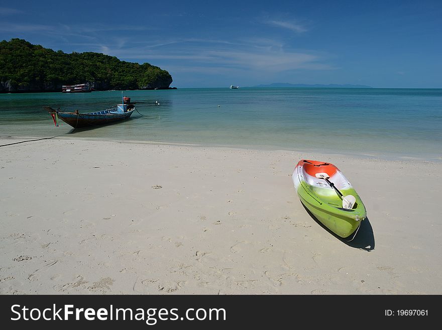 Landscape bird eye view of angthong national marine park ko samui