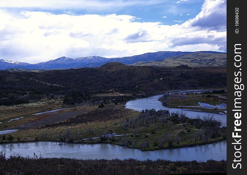 Acensio River In Patagonia, Argentina