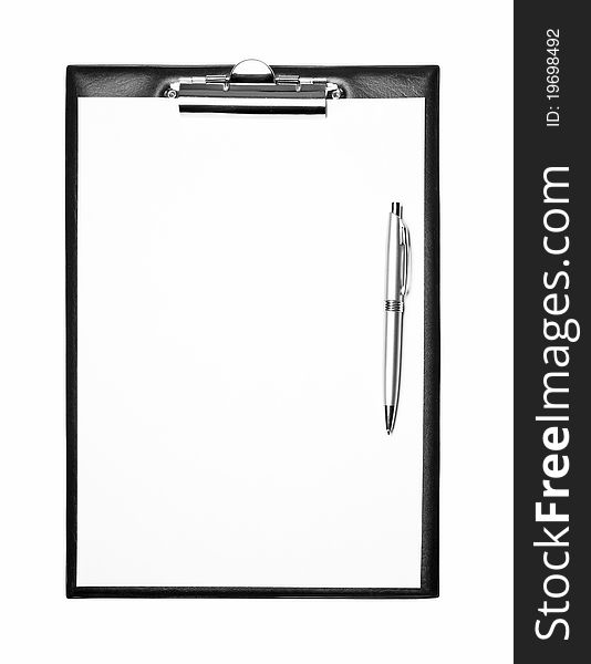 Blank clipboard isolated on white