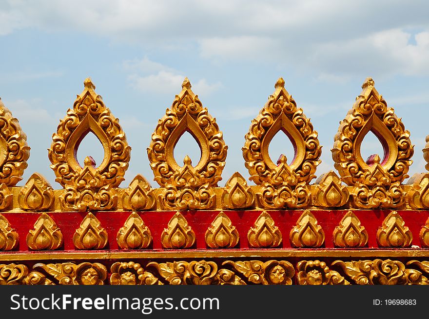 Traditional thai style at the temple, thailand