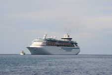 Cruise Ship And Ferry Stock Photo