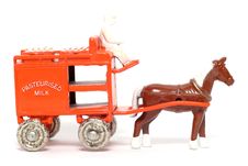 Old Toy Car Horse Drawn Milk Float Royalty Free Stock Image Old Toy Car Horse Drawn Milk Float Royalty Free Stock Image