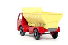 Old Toy Car Grit Spreading Truck Stock Photo Old Toy Car Grit Spreading Truck Stock Photo