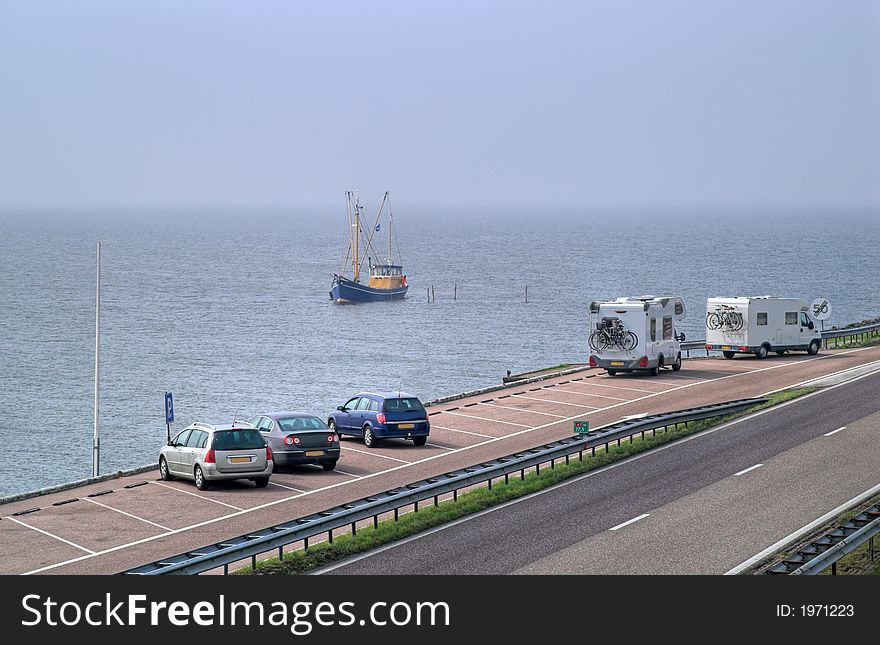 Parking On The Sea Shore